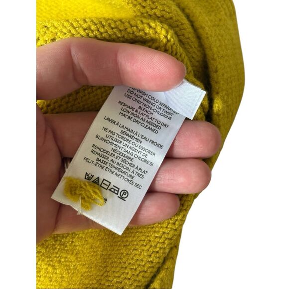 NEW Anthropologie Maeve Crystal Tunic Sweater size M Chartreuse Yellow - Picture 10 of 12